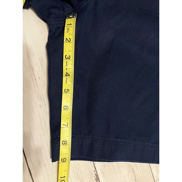 LRL Ralph Lauren Shorts Womens Navy Blue Bermuda Mid-Rise Flat Front Zip Sz 6 - Picture 4 of 7